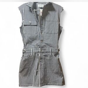 NWT Current/Elliott Navy and White Striped Dress